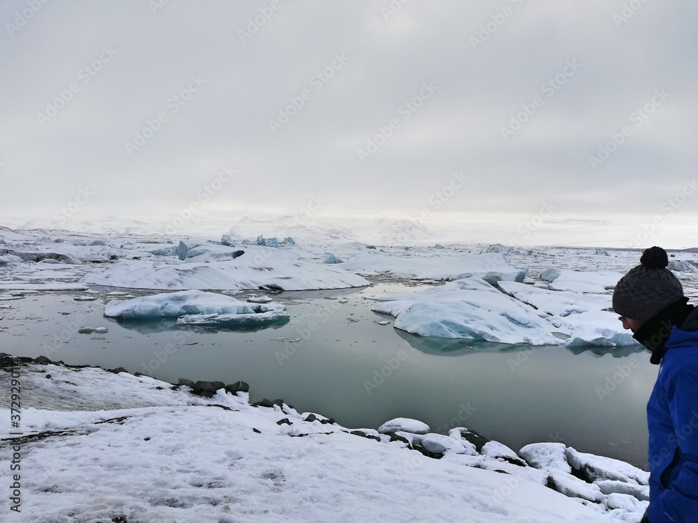 Laguna glaciar en Islandia