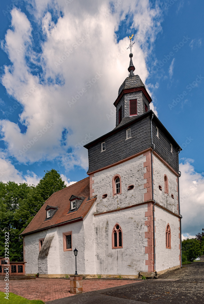 Wehrkirche Bindsachsen in Kefenrod in Hessen, Deutschland
