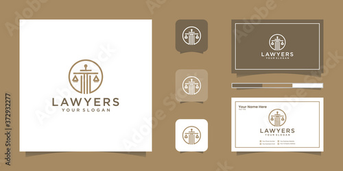 symbol Law Firm,Law Office, Lawyer services, Luxury vintage crest logo, Vector logo and business cad