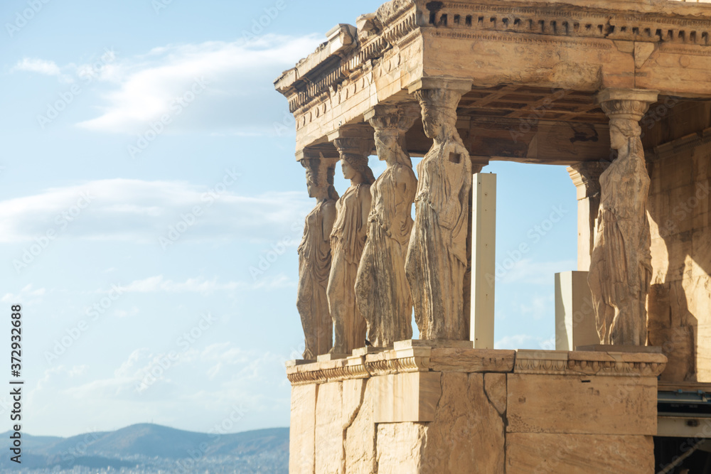 Obraz premium The Porch of the Caryatids in Athens Greece
