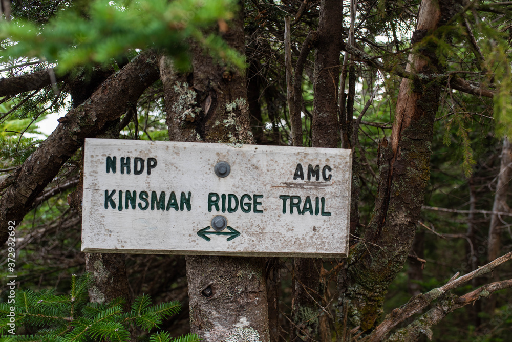 Kinsman Ridge Trail on the ‘Man on the Mountain’ peak in New Hampshire