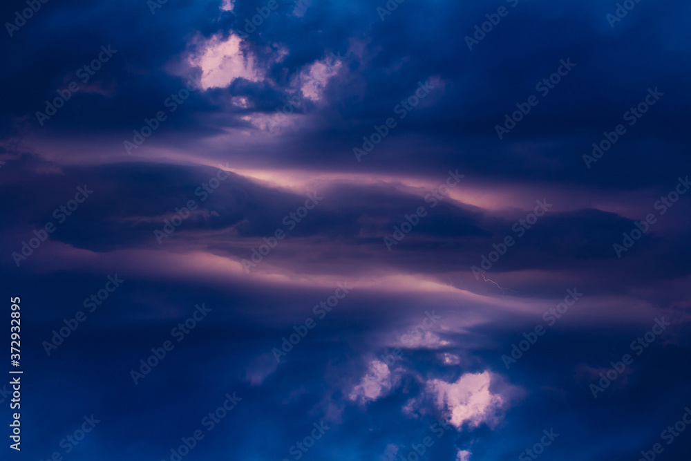 Dramatic horizontal clouds background