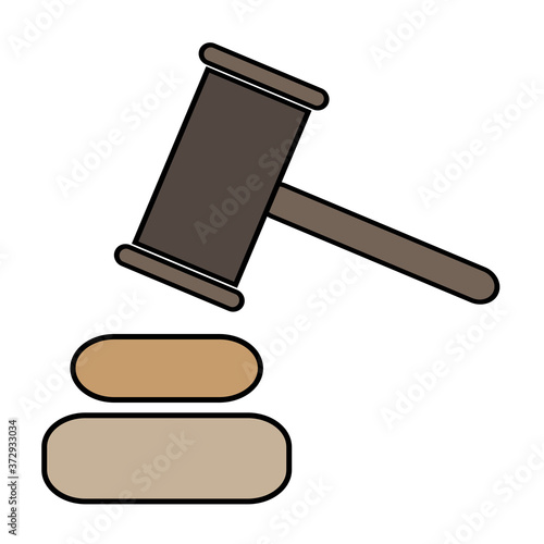 Hammer knock judge icon design vector illustration