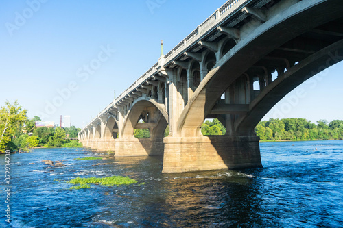 Bridge with fast moving river, Columbia SC © Michael Moloney
