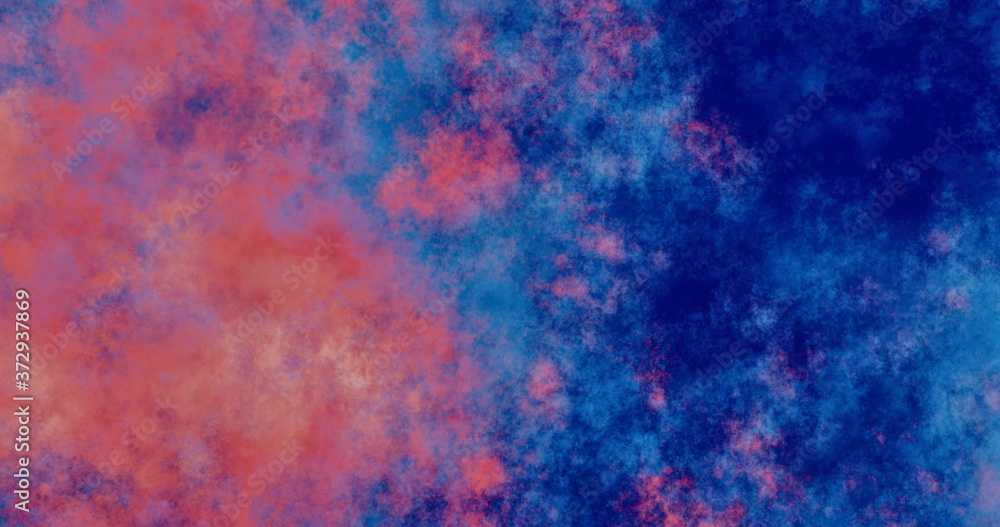 Vibrant abstract background for design. Blurry color spots, blue, orange, red.