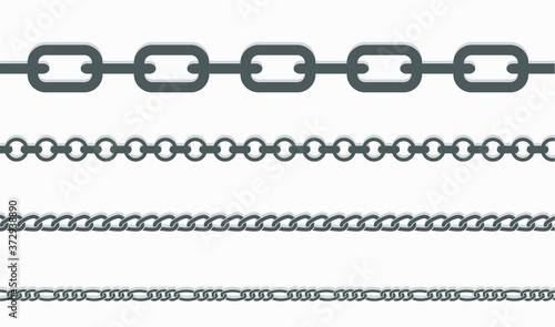 Vector metal iron string set isolated.
