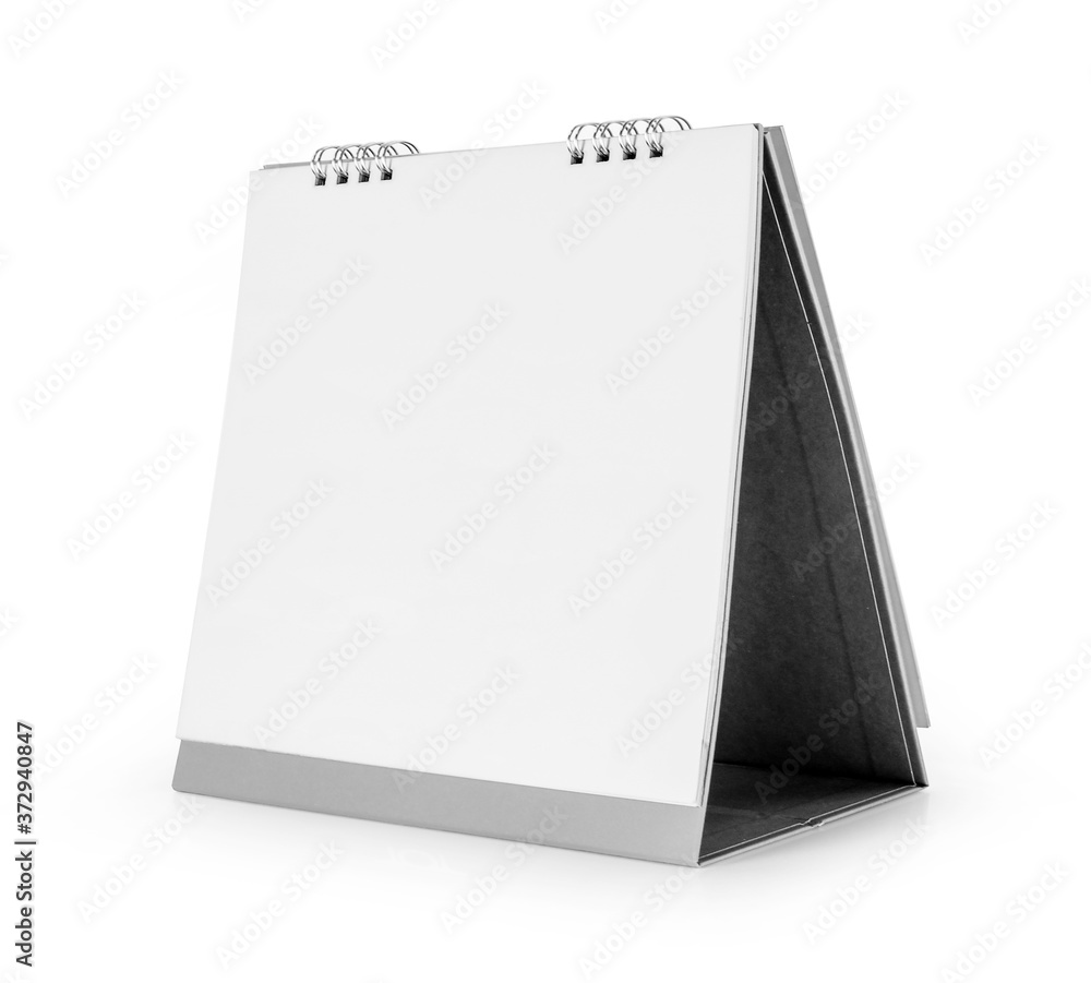 Blank desktop calendar template isolated on white background. Stock ...