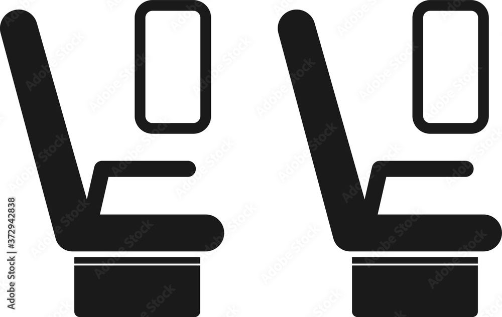 Passenger seats in the plane icon Passenger seats in the plane icon