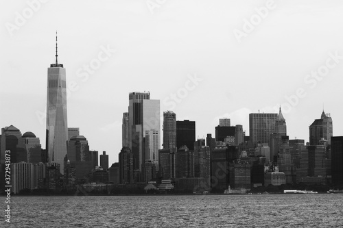 The New York City skyline in black and white. © Marije Kouyzer