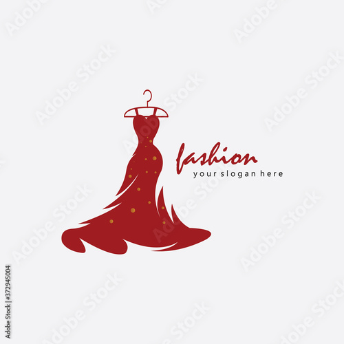 boutique logo fashion illustration female body design vector