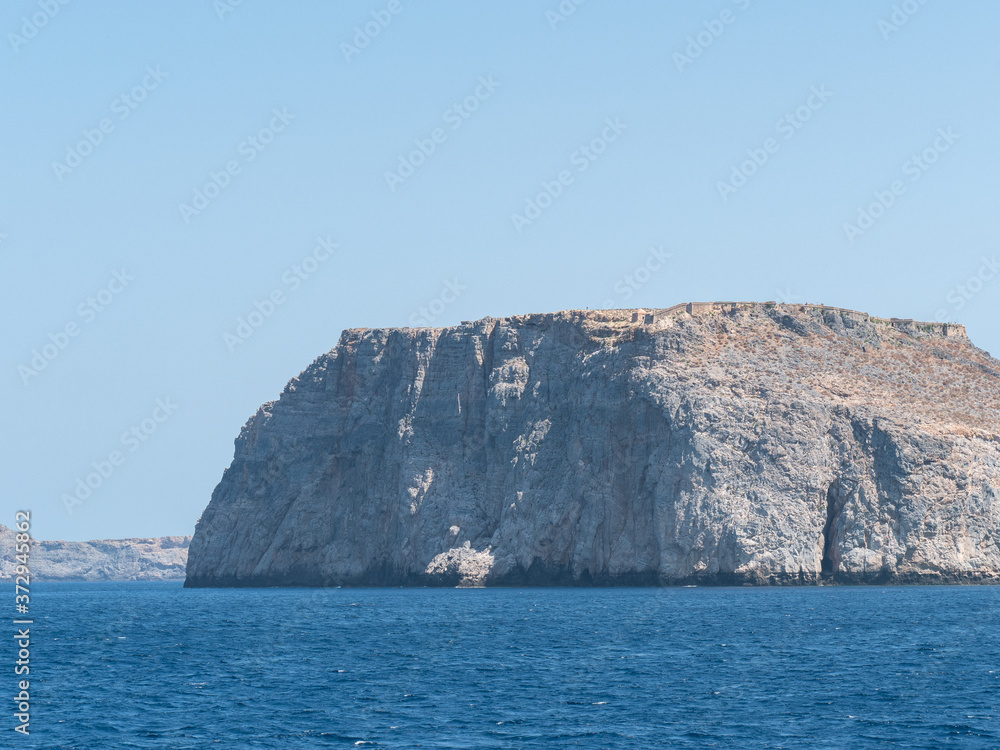 Fototapeta premium View of beautiful rocks from sea in Crete