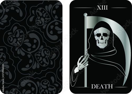 tarot cards old arcana death vector shirt card pattern