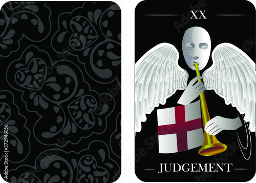 tarot cards old arcana JUDGEMENT vector shirt card pattern