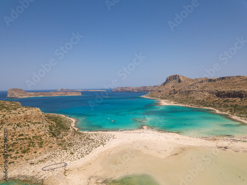 Fototapeta Naklejka Na Ścianę i Meble -  Gramvousa island and Balos Lagoon on Crete