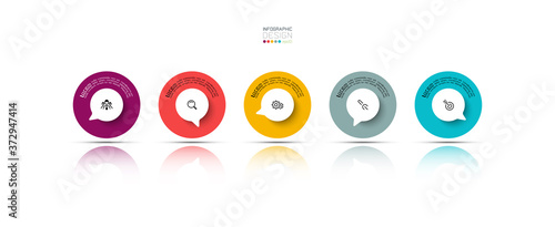 New circle design use for new idea and explain to plan of business,advertise.vector illustration.
