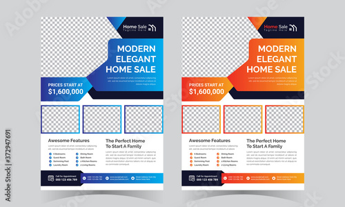 Modern Home Sale Real Estate Flyer Template