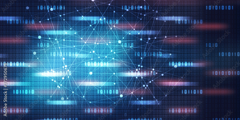 2d illustration abstract digital binary data on computer screen 2d illustration abstract digital binary data on computer screen