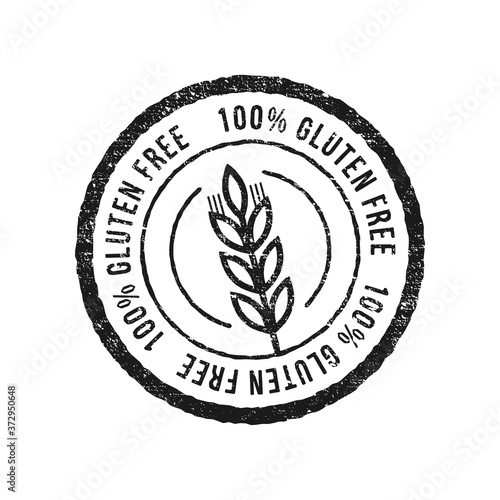 Gluten free grunge rubber stamp on white background, Vector illustration