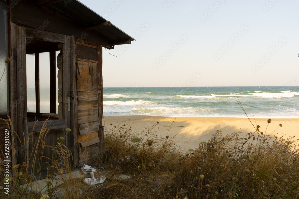 A small abandoned house at the seaside, close to Obzor, Bulgaria.