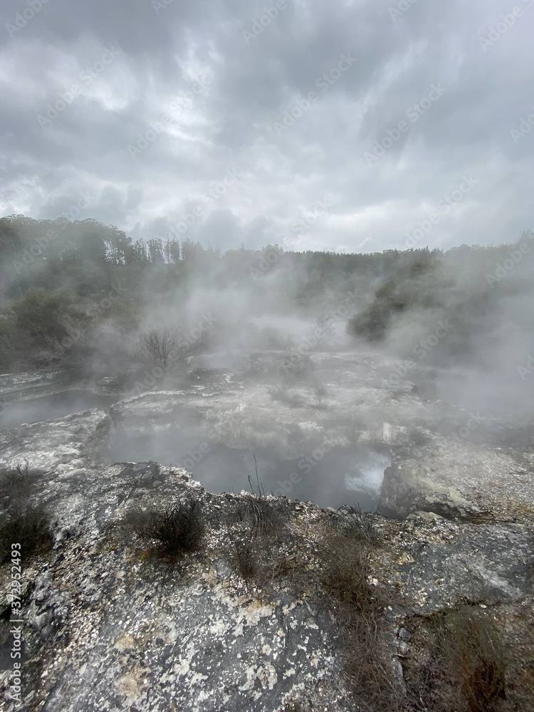 Source chaude à Whakarewarewa, Nouvelle Zélande