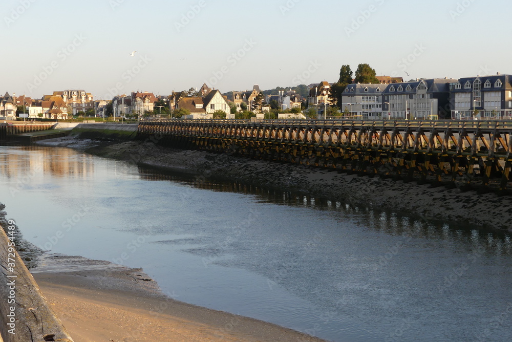 bridge over the river between Trouville and Deauville 