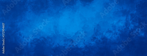 Blue color abstract dark borders background