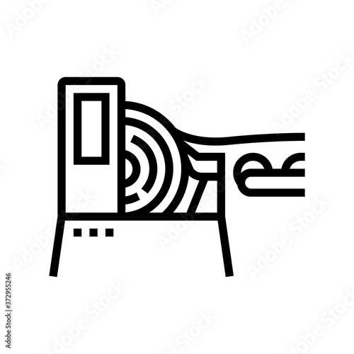 sawmill equipment line icon vector. sawmill equipment sign. isolated contour symbol black illustration