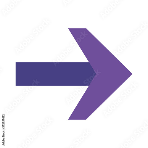 right arrow flat style icon design of direction web forward and infographic theme Vector illustration