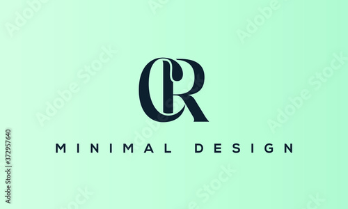 CR letter logo alphabet monogram icon symbol