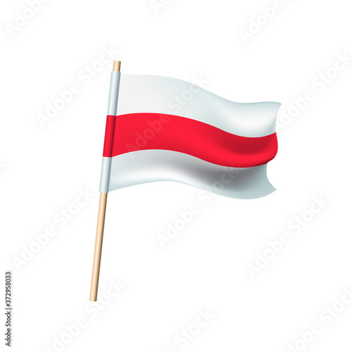 Belarus opposition flag ( white, red, white stripes). Vector illustration