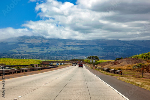 Driving the Kula Highway to upcountry on Maui photo