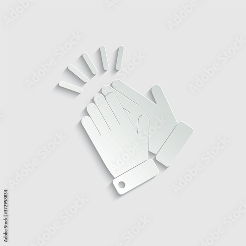 paper applause icon - vector symbol