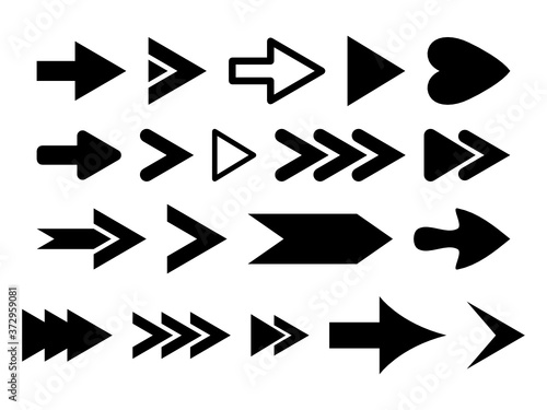Set of arrows vector icon