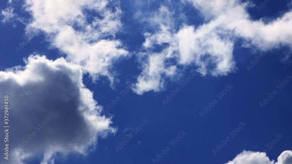 blue sky and clouds, timelapse

