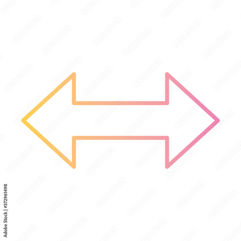 right and leaft arrow gradient style icon design of direction web forward and infographic theme Vector illustration right and leaft arrow gradient style icon design of direction web forward and infographic theme Vector illustration