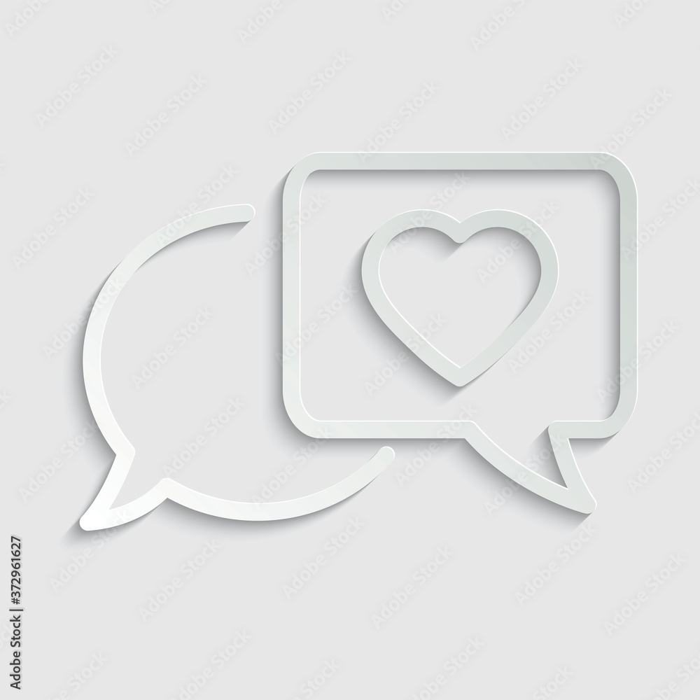 paper Message Icon. Mobile phone chat sign, line style paper Message Icon. Mobile phone chat sign, line style