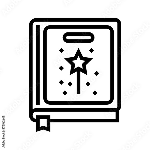 fairy tale genre line icon vector. fairy tale genre sign. isolated contour symbol black illustration