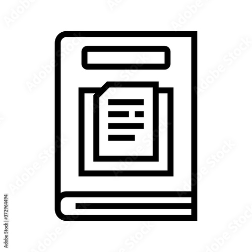 nonfiction genre line icon vector. nonfiction genre sign. isolated contour symbol black illustration
