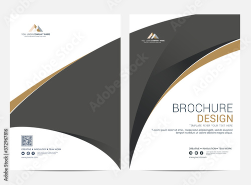 Brochure or flyer layout template, annual report cover design background