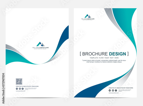 Brochure or flyer layout template, annual report cover design background