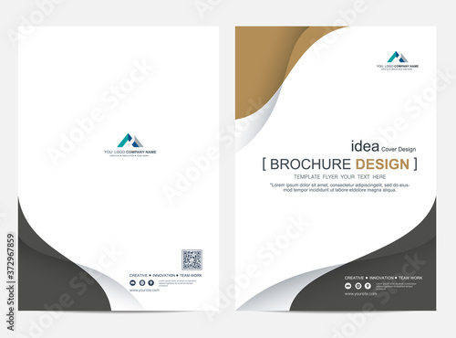 Brochure or flyer layout template, annual report cover design background