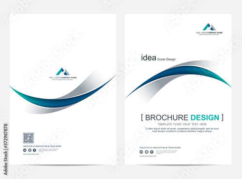Brochure or flyer layout template, annual report cover design background