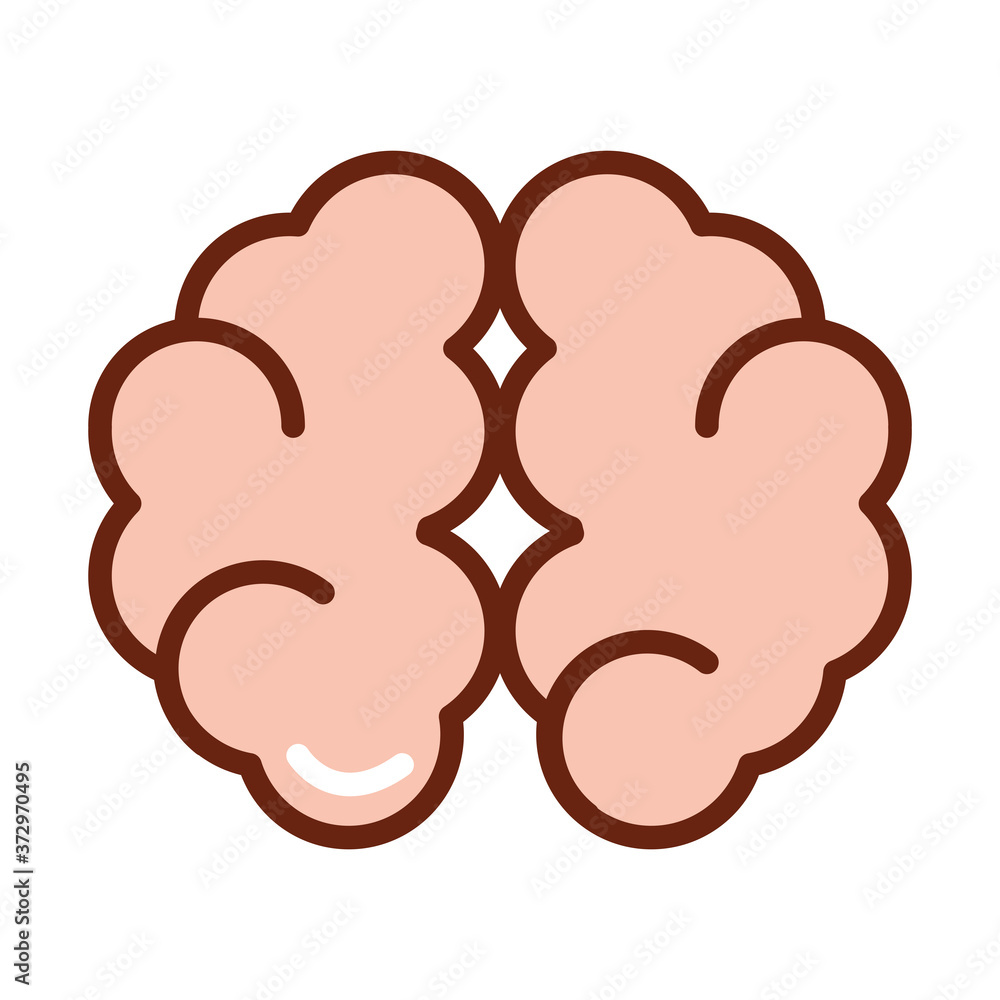 human body brain cerebral hemisphere anatomy organ health line and fill icon human body brain cerebral hemisphere anatomy organ health line and fill icon