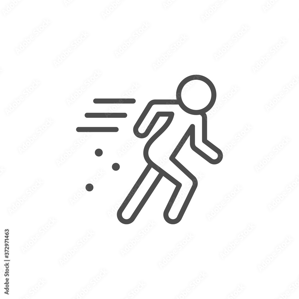 Person in motion line outline icon Person in motion line outline icon