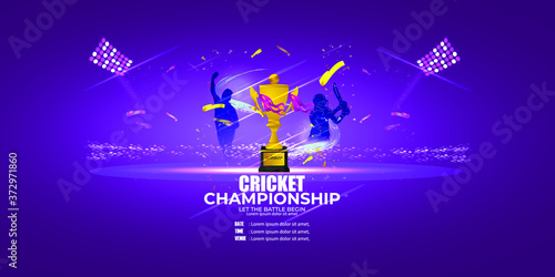 VECTOR ILLUSTRATION FOR CRICKET CHAMPIONSHIP