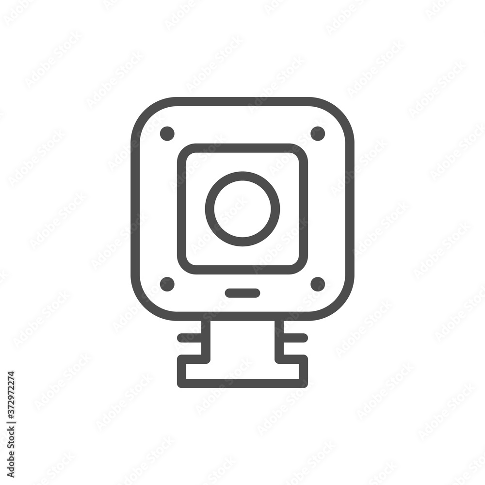 Action camera line outline icon