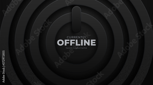 Currently offline streaming background banner