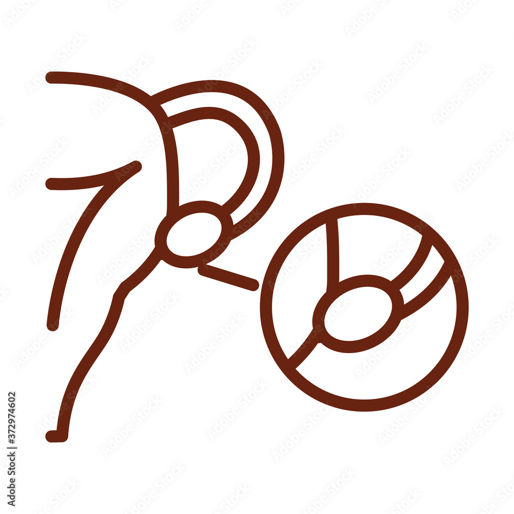 human body ovary anatomy organ health line icon style human body ovary anatomy organ health line icon style