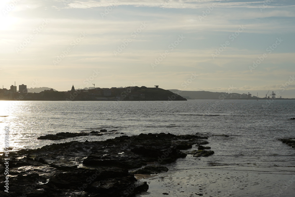 Fototapeta premium Gijon, beautiful coastal city of Asturias,Spain