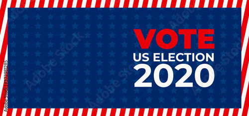 Vote Us presidential election 2020, vector